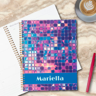 Groovy Blue & Purple Disco Ball Personalised Planner