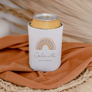 GROOVY Bohemian Rainbow Bridesmaid Can Cooler
