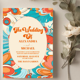 Groovy Boho Beachy Fun Vibes Wedding Invitation