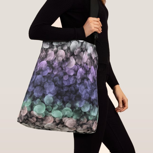 Groovy Boho Bubbles Eclectic Uingender Pride Flag Crossbody Bag (Close Up)
