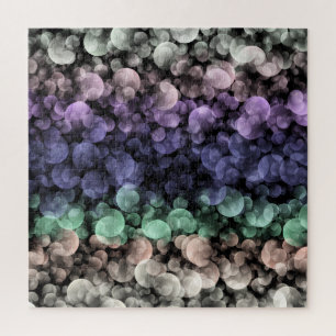 Groovy Boho Bubbles Eclectic Uingender Pride Flag Jigsaw Puzzle