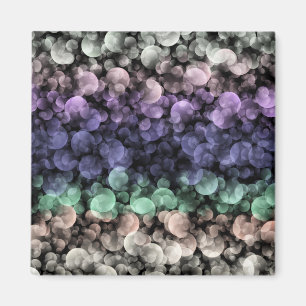 Groovy Boho Bubbles Eclectic Uingender Pride Flag Magnet