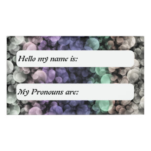 Groovy Boho Bubbles Eclectic Uingender Pride Flag Name Tag