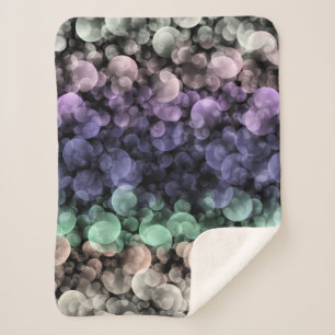Groovy Boho Bubbles Eclectic Uingender Pride Flag Sherpa Blanket