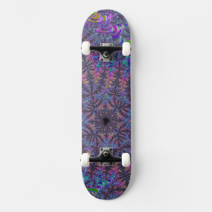 Groovy Boho Colourful Jewel Tone Fractal Art Skateboard