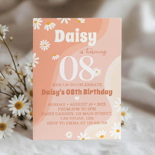 Groovy Boho Daisy Birthday Invitation Any Age