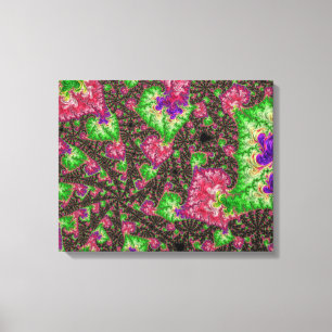 Groovy Boho Hippie Funky Spiral Fractal Art Canvas Print