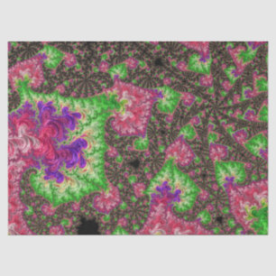 Groovy Boho Hippie Funky Spiral Fractal Art Tissue Paper