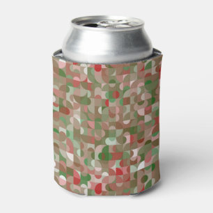 Groovy Boho Mod Retro Geometric Christmas Can Cool Can Cooler