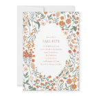 Groovy Boho Orange Wildflower Whimsy Fall Fete