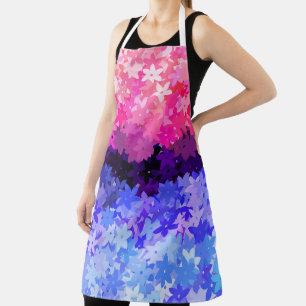 Groovy Boho Quirky Retro Floral Omnisexual Pride Apron