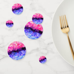Groovy Boho Quirky Retro Floral Omnisexual Pride Confetti