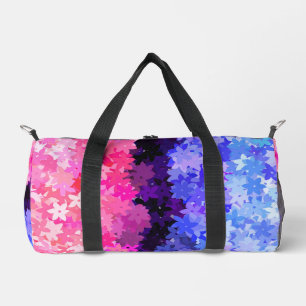 Groovy Boho Quirky Retro Floral Omnisexual Pride Duffle Bag
