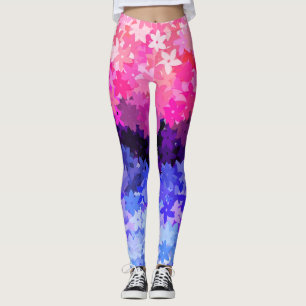 Groovy Boho Quirky Retro Floral Omnisexual Pride Leggings