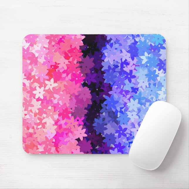 Groovy Boho Quirky Retro Floral Omnisexual Pride Mouse Mat (With Mouse)