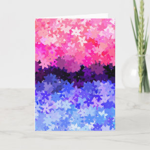 Groovy Boho Quirky Retro Floral Omnisexual Pride Thank You Card