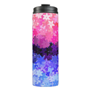 Groovy Boho Quirky Retro Floral Omnisexual Pride Thermal Tumbler