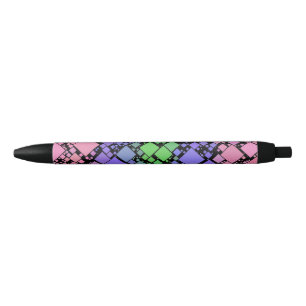 Groovy Boho Retro Mod Geometric Trigender Pride Black Ink Pen