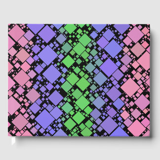 Groovy Boho Retro Mod Geometric Trigender Pride Guest Book