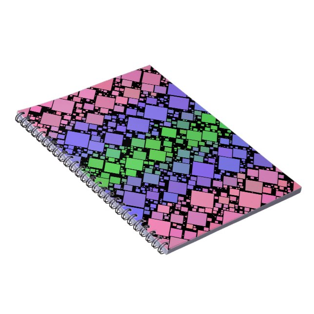 Groovy Boho Retro Mod Geometric Trigender Pride Notebook (Right Side)