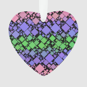 Groovy Boho Retro Mod Geometric Trigender Pride Ornament