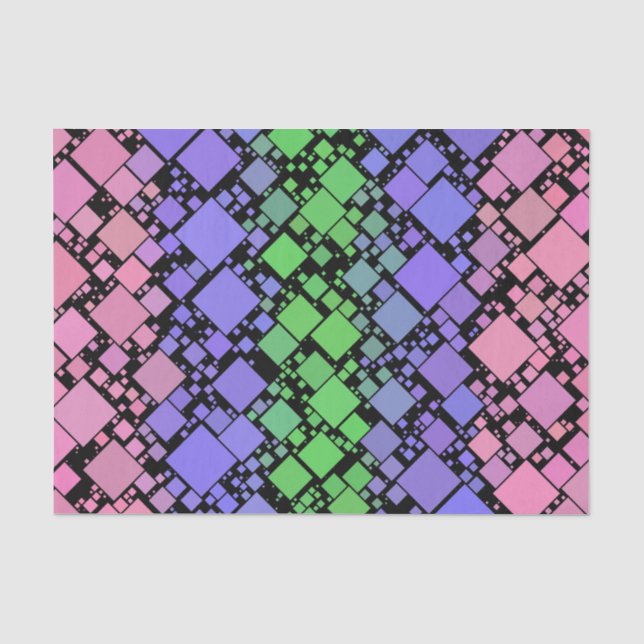 Groovy Boho Retro Mod Geometric Trigender Pride Tissue Paper (Front)