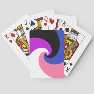 Groovy Boho Spiral Abstract Genderfluid Pride Flag Playing Cards