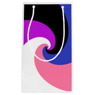 Groovy Boho Spiral Abstract Genderfluid Pride Flag Small Gift Bag