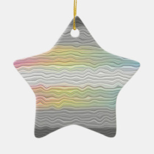 Groovy Boho Trippy Abstract Demifluid Pride Flag Ceramic Tree Decoration