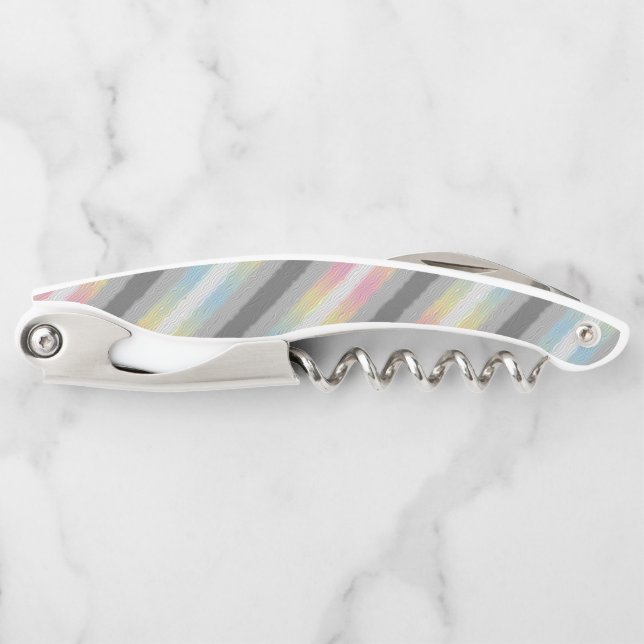 Groovy Boho Trippy Abstract Demifluid Pride Flag Corkscrew (Front)