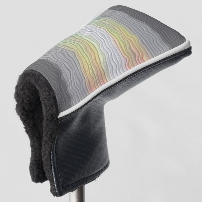 Groovy Boho Trippy Abstract Demifluid Pride Flag Golf Head Cover (3/4 Front)