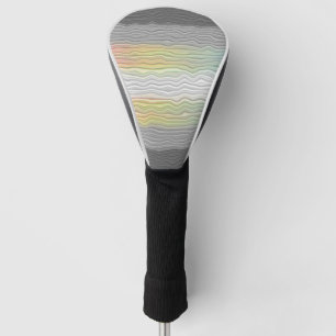 Groovy Boho Trippy Abstract Demifluid Pride Flag Golf Head Cover
