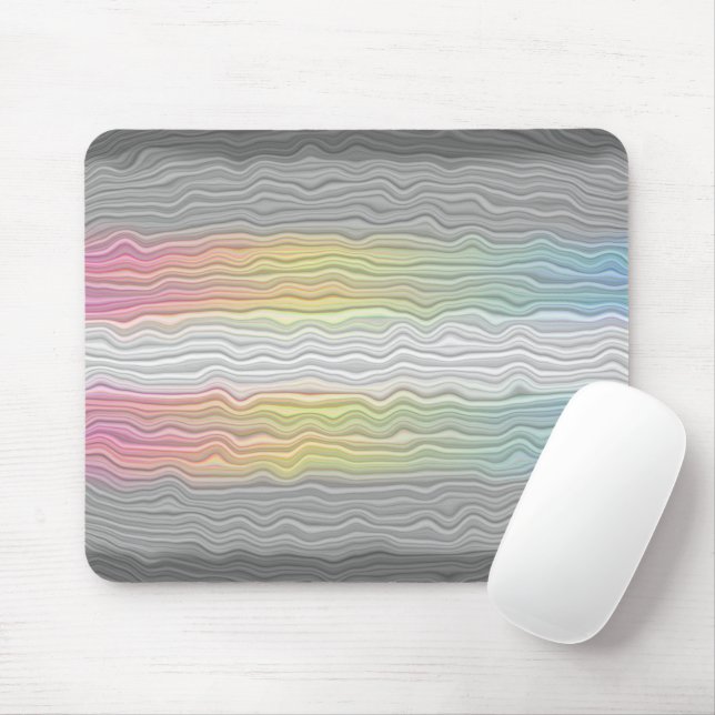 Groovy Boho Trippy Abstract Demifluid Pride Flag Mouse Mat (With Mouse)