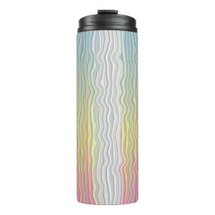 Groovy Boho Trippy Abstract Demifluid Pride Flag Thermal Tumbler