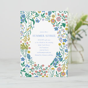 Groovy Boho Wildflower Whimsy Summer Soiree Invitation