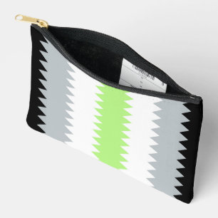 Groovy Boho ZigZag Abstract Agender Pride Flag Accessory Pouch
