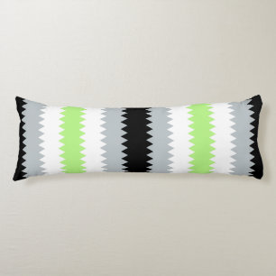 Groovy Boho ZigZag Abstract Agender Pride Flag Body Cushion