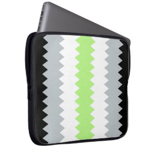 Groovy Boho ZigZag Abstract Agender Pride Flag Laptop Sleeve