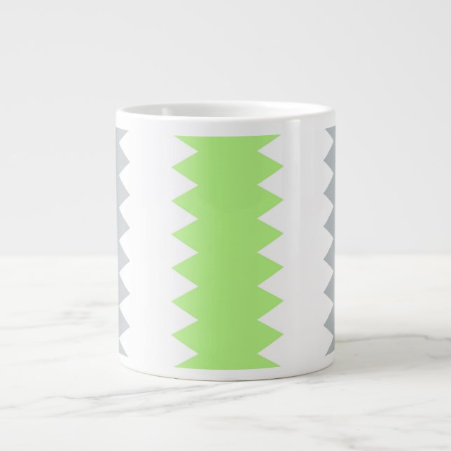 Groovy Boho ZigZag Abstract Agender Pride Flag Large Coffee Mug (Front)
