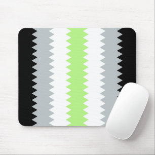 Groovy Boho ZigZag Abstract Agender Pride Flag Mouse Mat