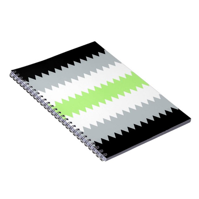 Groovy Boho ZigZag Abstract Agender Pride Flag Notebook (Right Side)
