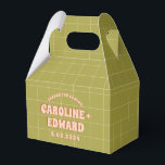 Groovy Bold Green Pink Red Funky  Favour Box<br><div class="desc">Groovy Bold Green Yellow Red Funky</div>