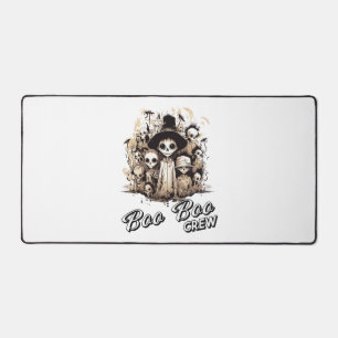 Groovy Boo Boo Crew Halloween Ghost Townspeople Desk Mat