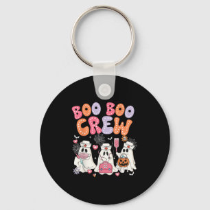 Groovy Boo Boo Crew Nurse Funny Ghost Halloween Te Key Ring