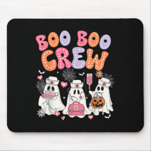 Groovy Boo Boo Crew Nurse Funny Ghost Halloween Te Mouse Mat