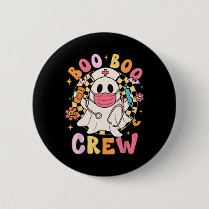 Groovy Boo Boo Crew Nurse Funny Ghost Women Hallow 6 Cm Round Badge