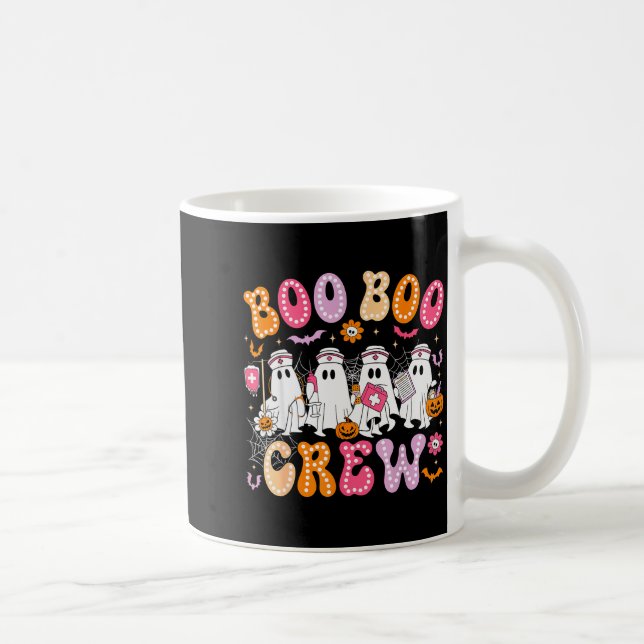 Groovy Boo Boo Crew Nurse Funny Ghost Women Hallow Coffee Mug (Right)