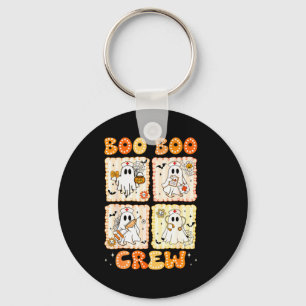 Groovy Boo Boo Crew Nurse Funny Ghost Women Hallow Key Ring