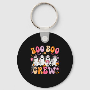 Groovy Boo Boo Crew Nurse Funny Ghost Women Hallow Key Ring