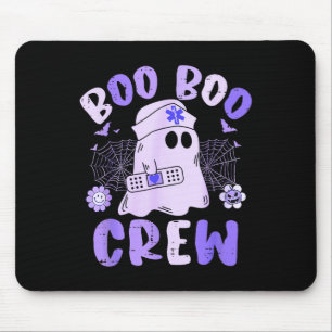 Groovy Boo Boo Crew Nurse Funny Ghost Women Hallow Mouse Mat